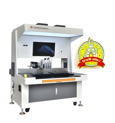 Custom Enamel Badge Pin Filling Machine with 4 Colors Spray Valve – High Precision & Automatic Functionality